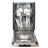 ZLINE 18 in. Compact Top Control Dishwasher with Blue Matte Panel and Modern Style Handle, 52 dBa (DW-BM-H-18)