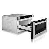 ZLINE 30 in. Kitchen Package with Stainless Steel Gas Range, Convertible Vent Range Hood and Microwave Drawer (3KP-SGRRH30-MW)