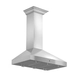 ZLINE Convertible Vent Wall Mount Range Hood in Stainless Steel with Crown Molding (KL3CRN)