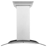 ZLINE Ducted Wall Mount Range Hood in Fingerprint Resistant Stainless Steel & Glass (8KN4S)