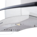 ZLINE Ducted Wall Mount Range Hood in Fingerprint Resistant Stainless Steel & Glass (8KN4S)