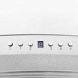 ZLINE Ducted Wall Mount Range Hood in Fingerprint Resistant Stainless Steel & Glass (8KN4S)