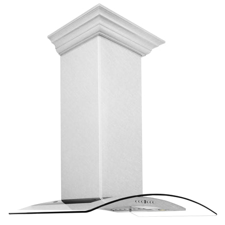 ZLINE Ducted Wall Mount Range Hood in Fingerprint Resistant Stainless Steel & Glass (8KN4S)