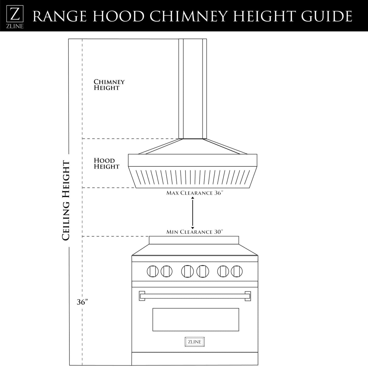 ZLINE Convertible Vent Wall Mount Range Hood in Stainless Steel & Glass (KN)