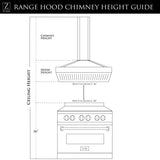 ZLINE Convertible Vent Wall Mount Range Hood in Stainless Steel & Glass (KN)