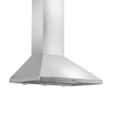 ZLINE Convertible Vent Wall Mount Range Hood in Stainless Steel (KF1) side.