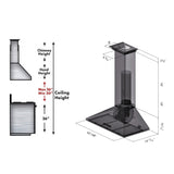 ZLINE Convertible Vent Wall Mount Range Hood in Stainless Steel with Crown Molding (KL2CRN)