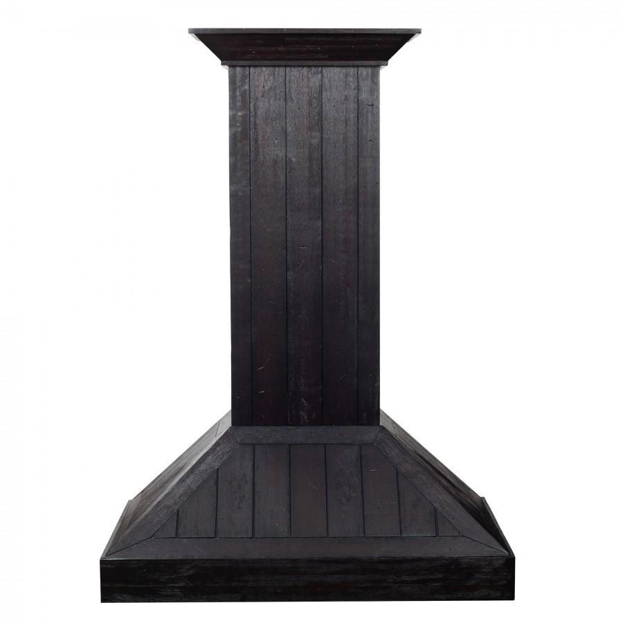 ZLINE Wooden Wall Mount Range Hood In Rustic Dark Finish - Includes Motor (KPDD)