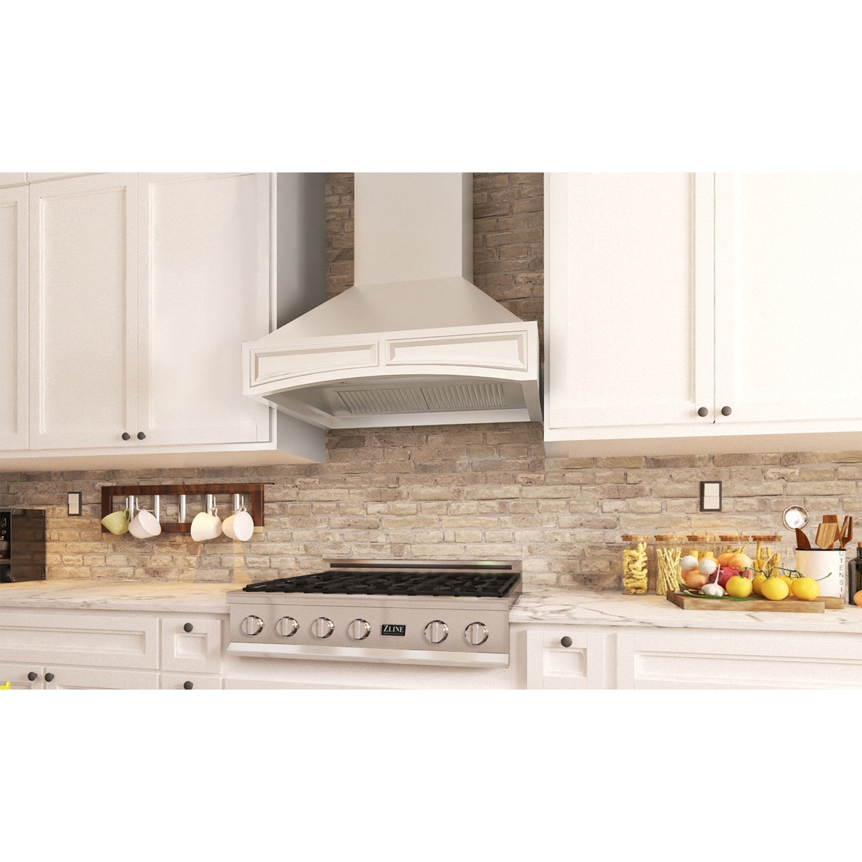 ZLINE Wooden Wall Mount Range Hood in Cottage White (321TT)