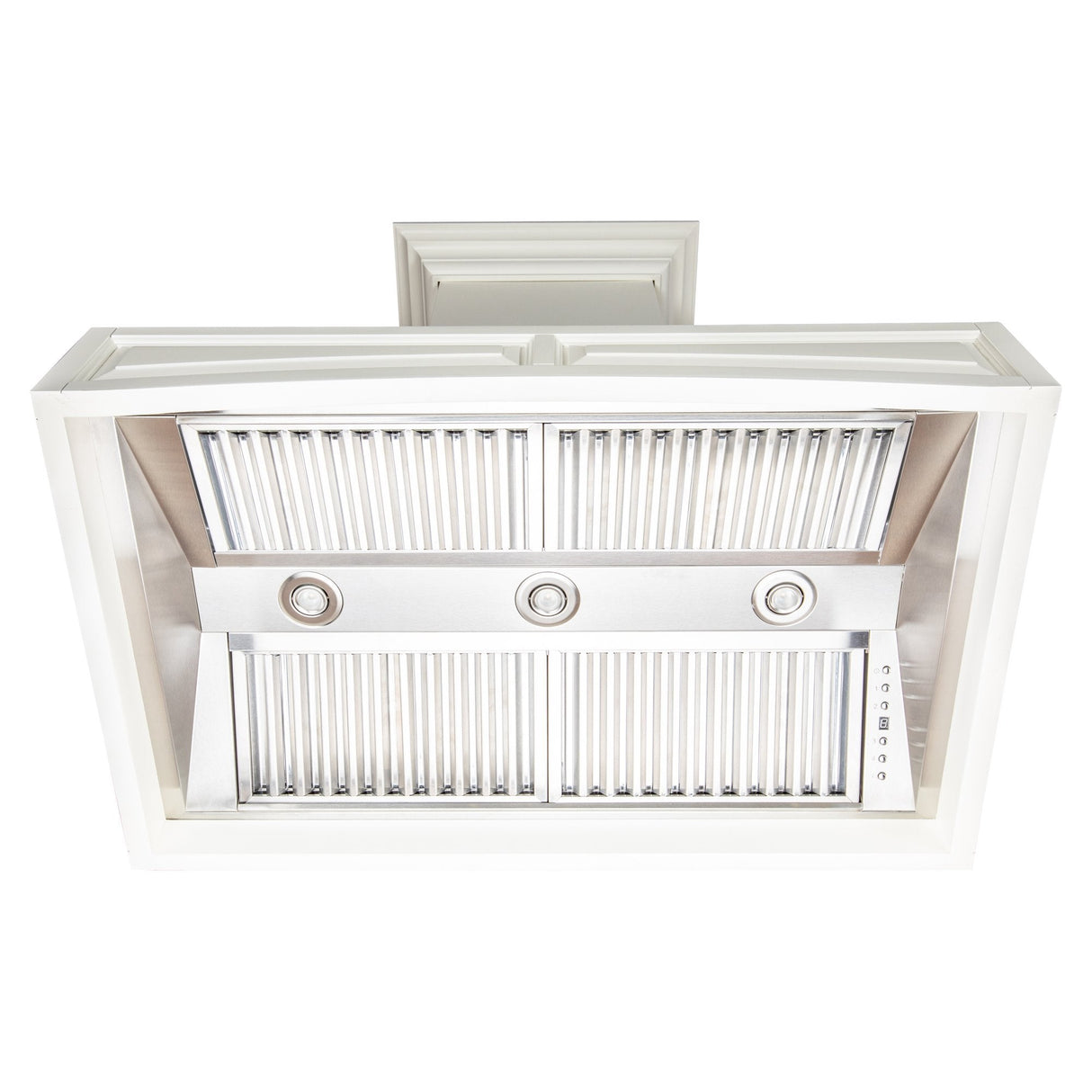 ZLINE Wooden Wall Mount Range Hood in Cottage White Includes Remote Blower Motor 400CFM/700CFM Options (321TT-RD/RS)